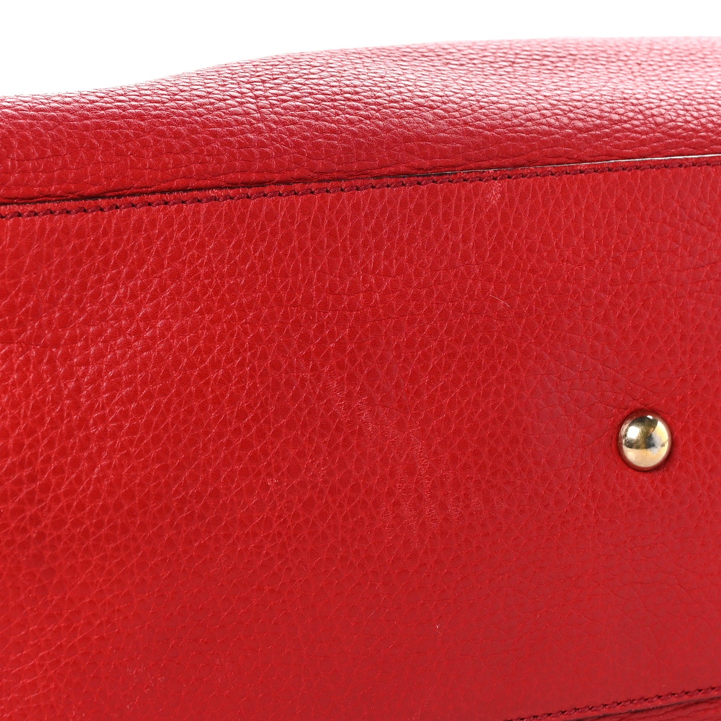 Pebbled Calfskin Medium Soho Shoulder Bag Tabasco Red