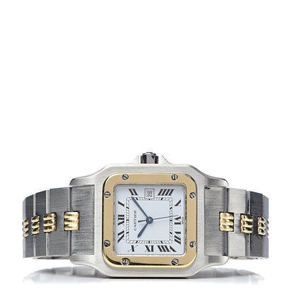 Cartier Stainless Steel 18K Yellow Gold 29mm Santos De Galbee Automatic Watch 3 of 6