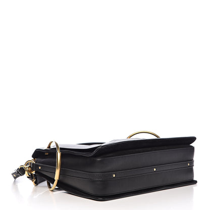 Chloe Calfskin Suede Medium Roy Bag Black 4 of 11