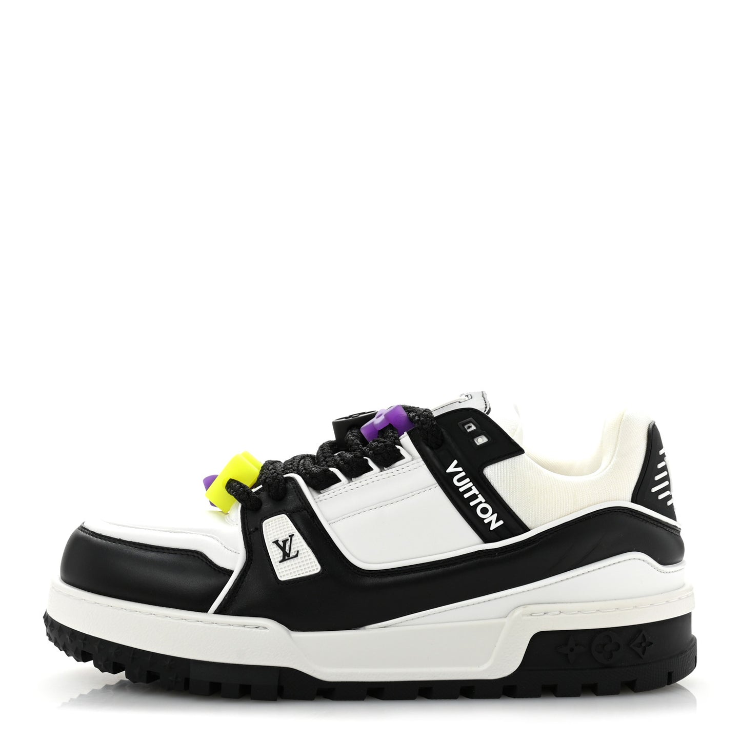 Calfskin Mens LV Trainer Maxi Sneakers 10.5 Black