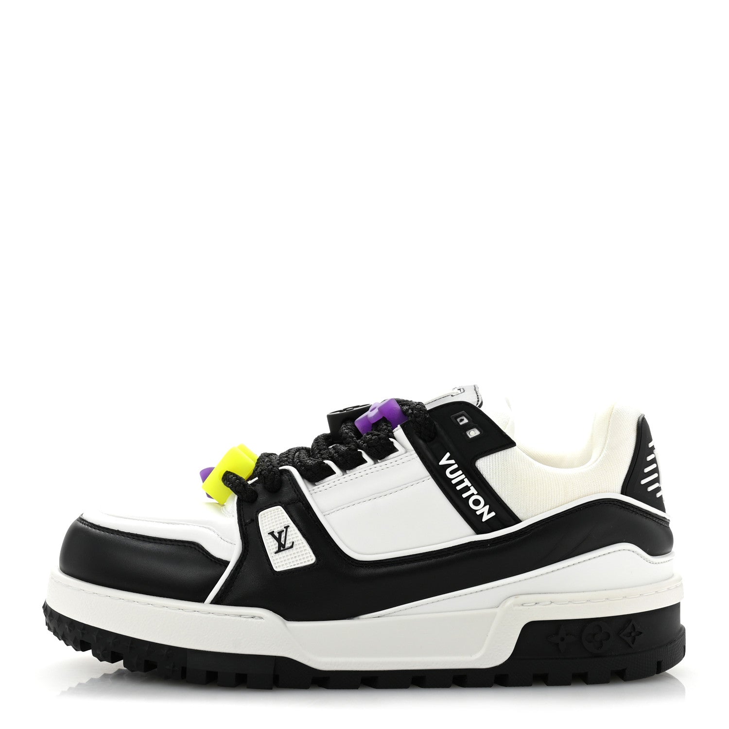 Louis Vuitton Calfskin Mens LV Trainer Maxi Sneakers 10.5 Black 1 of 9