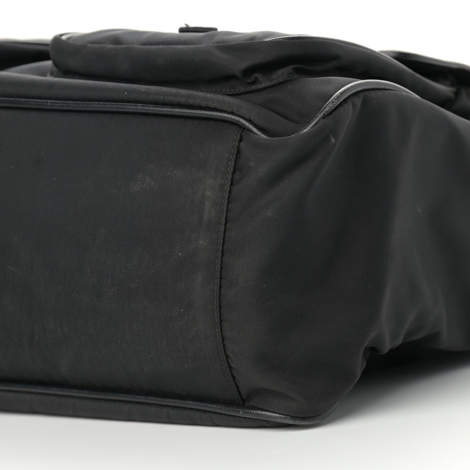 Prada Nylon Saffiano Front Pocket Tote Black 11 of 14