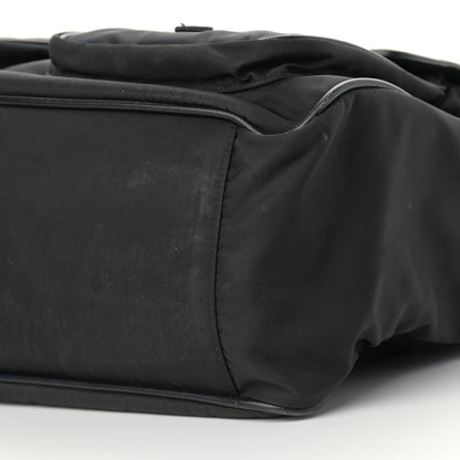 Prada Nylon Saffiano Front Pocket Tote Black 11 of 14