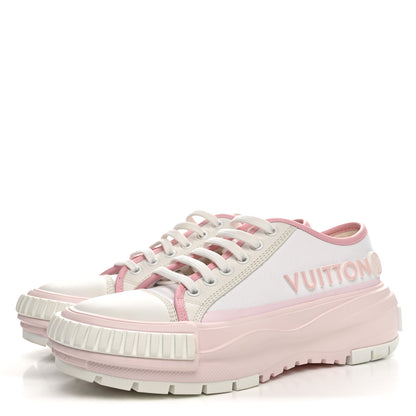 Louis Vuitton Canvas LV Squad Sneakers 38 White Pink 4 of 11