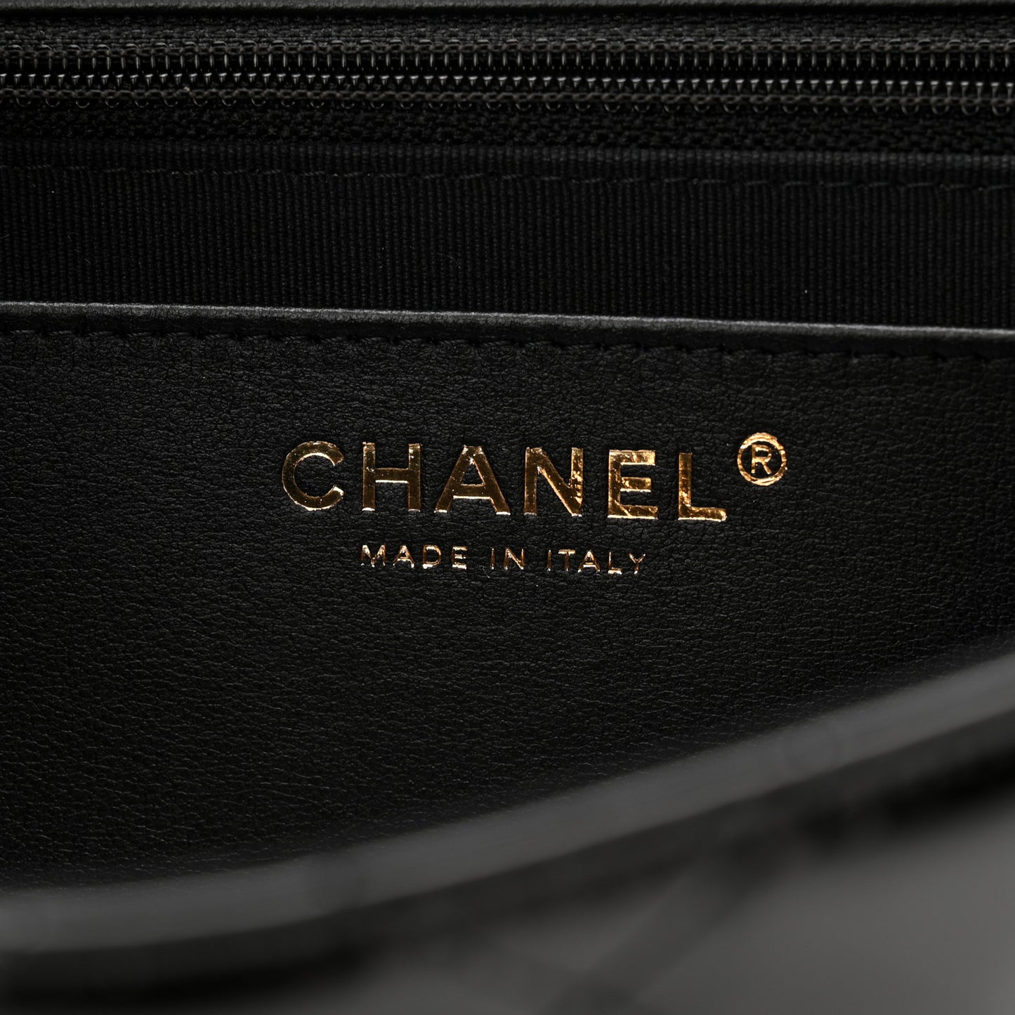 Patent Quilted Chain Around Heart Flap Black