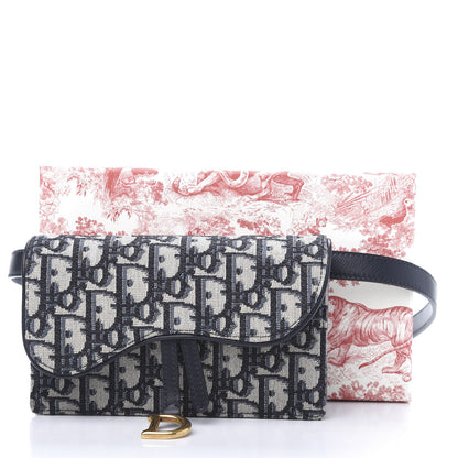 Christian Dior Oblique Saddle Belt Bag Blue 10 of 10