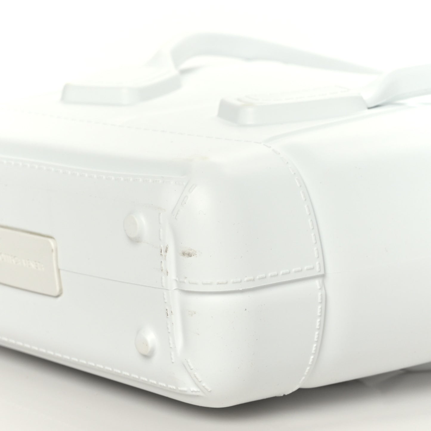 Rubber Intrecciato Mini Arco Tote White