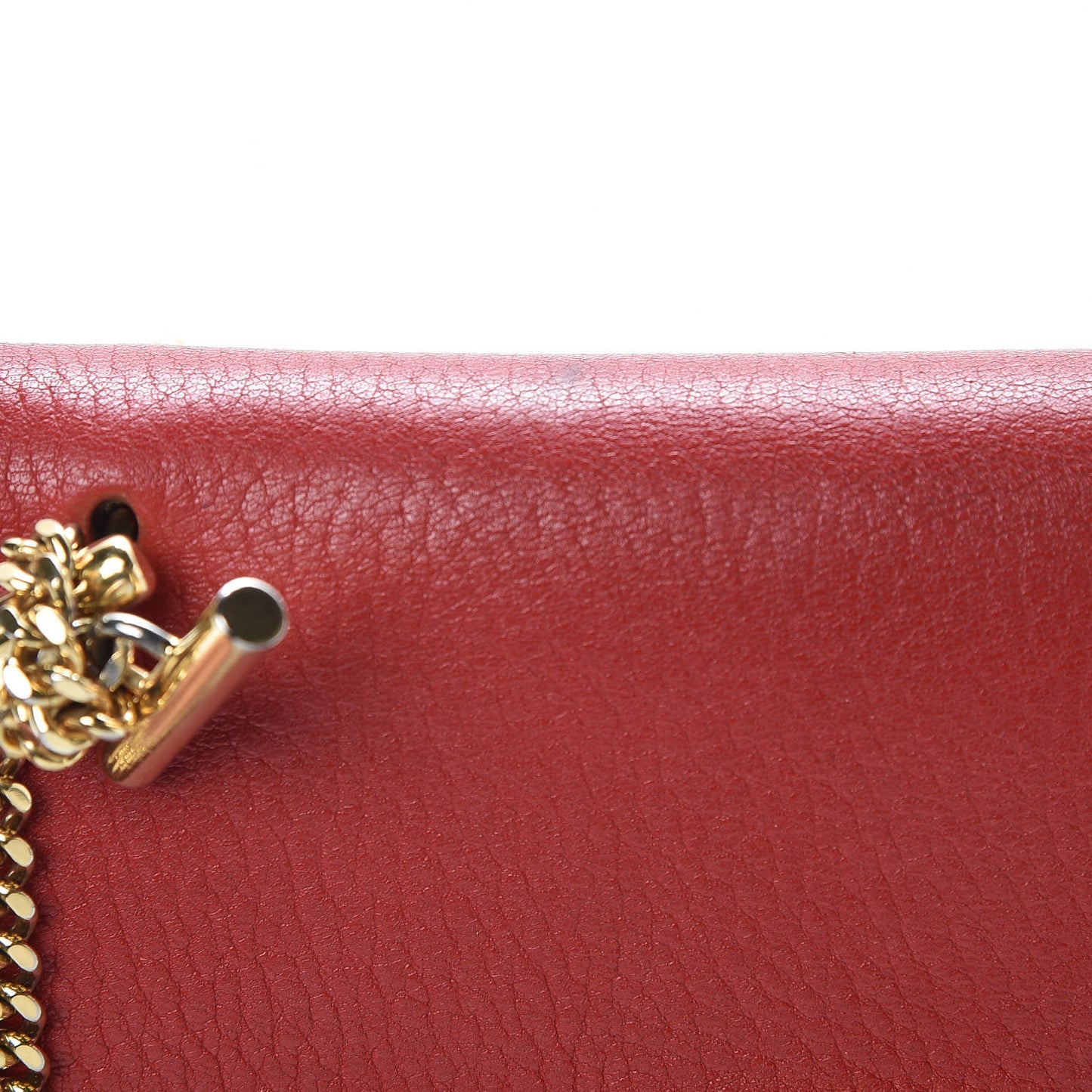 Grained Lambskin Mini Drew Shoulder Bag Plaid Red