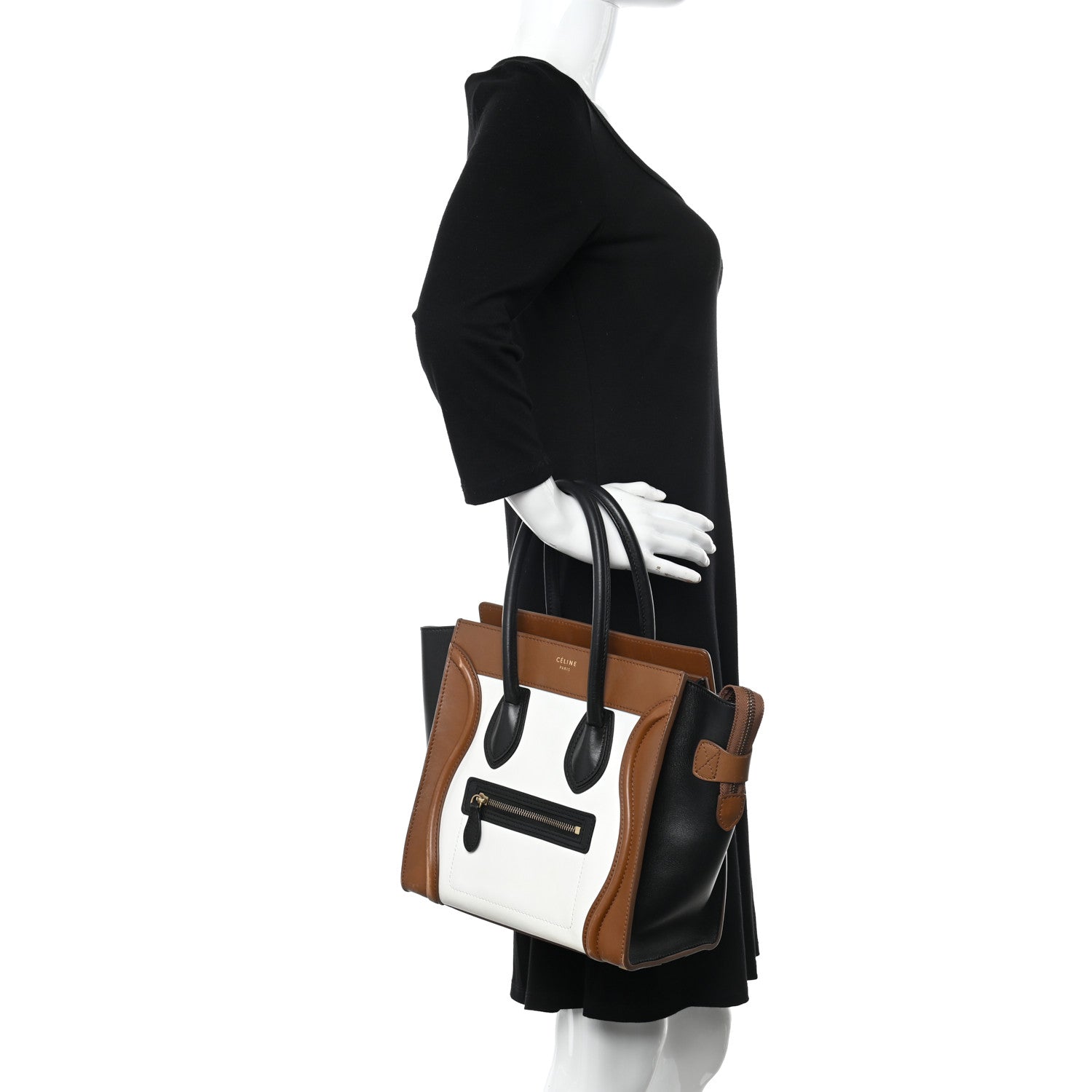 Celine Smooth Calfskin Micro Tri-Color Luggage Brown 2 of 12