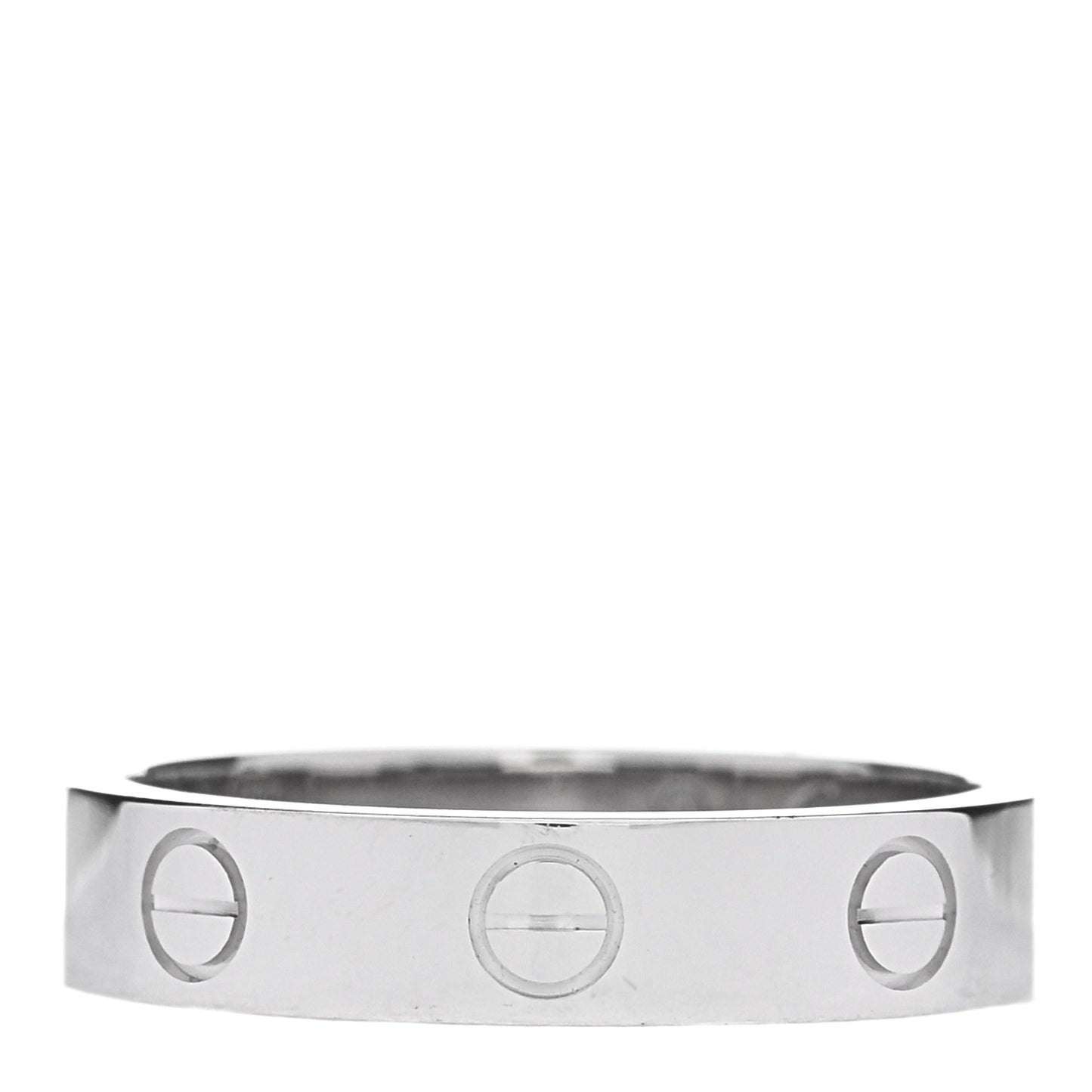 18K White Gold Diamond 4mm LOVE Wedding Band Ring 51 5.75