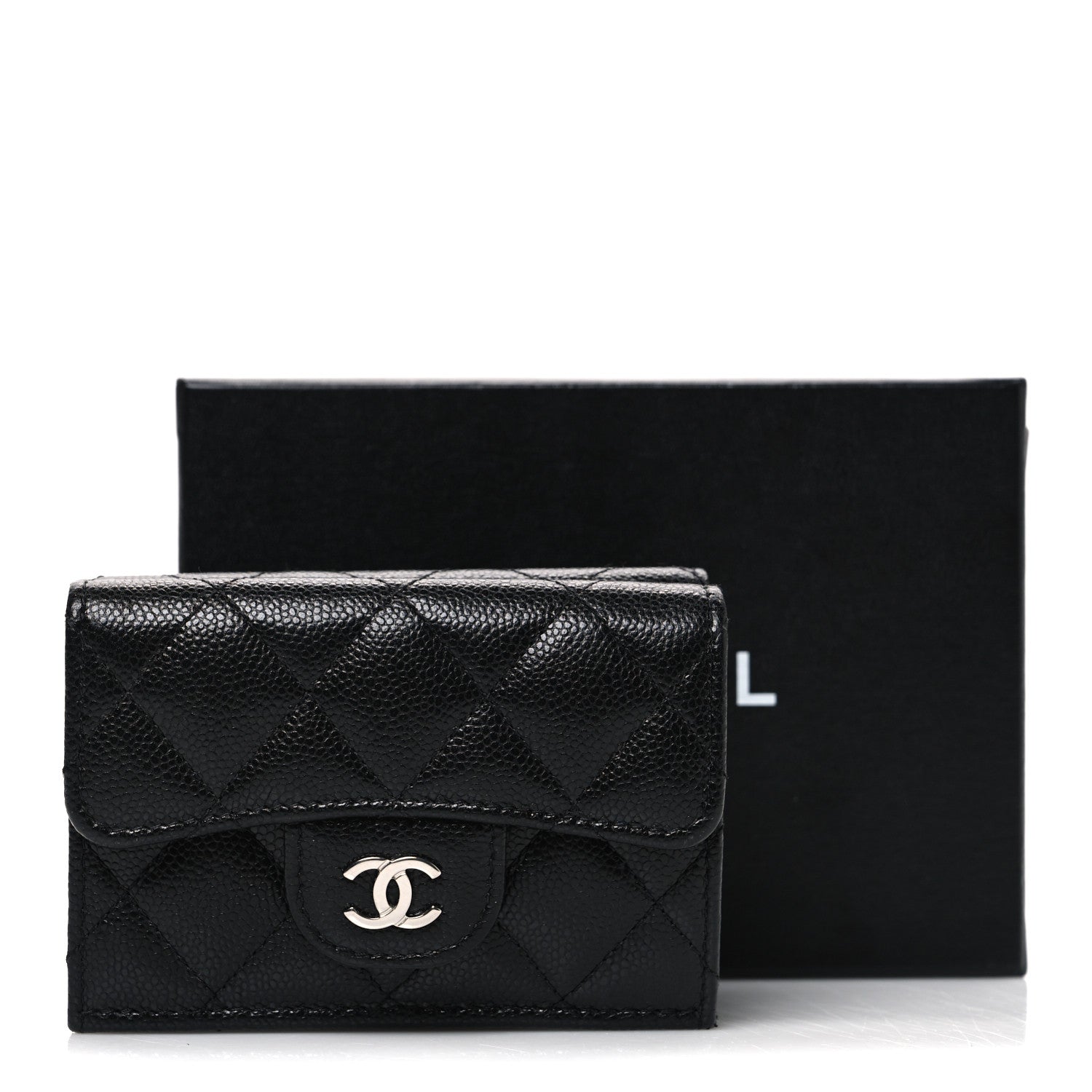 Chanel Caviar Quilted Double Flap Wallet Black 10 of 10