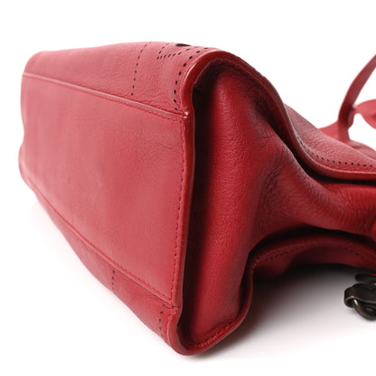 Balenciaga Veau Soyeux Perforated Blackout Hardware S City Rouge Groseille 11 of 11