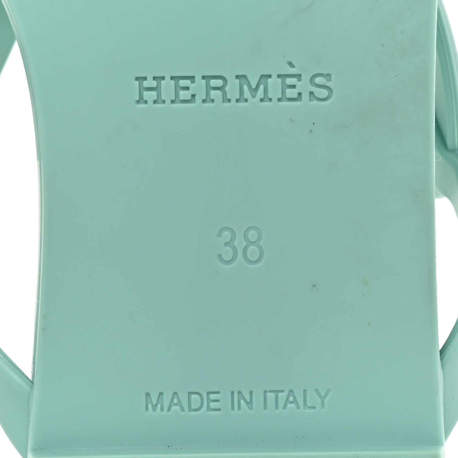 Hermes Rubber Womens Egerie Sandals 38 Vert Embrun 6 of 10