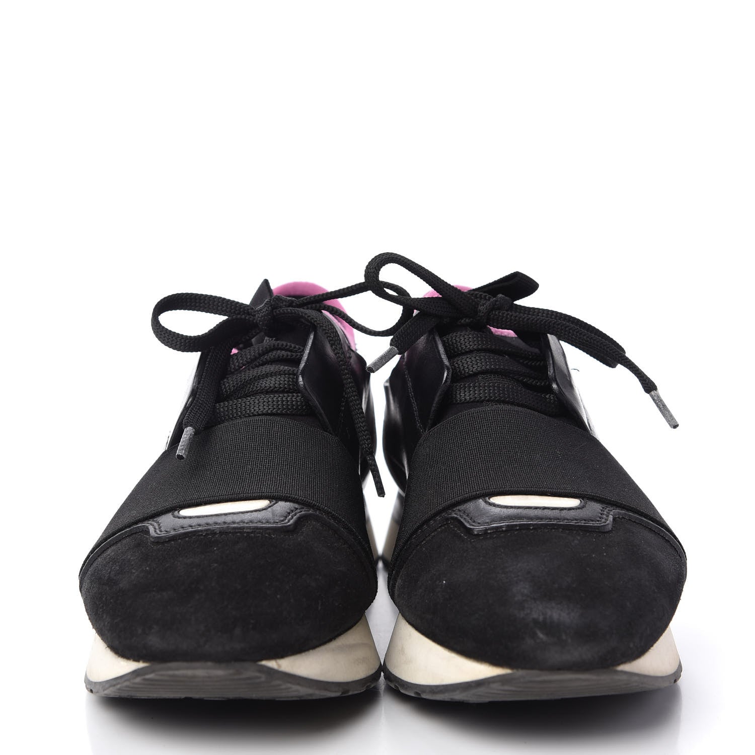 Balenciaga Calfskin Womens Race Runner Sneakers 36 Black Hardware Pink 2 of 8