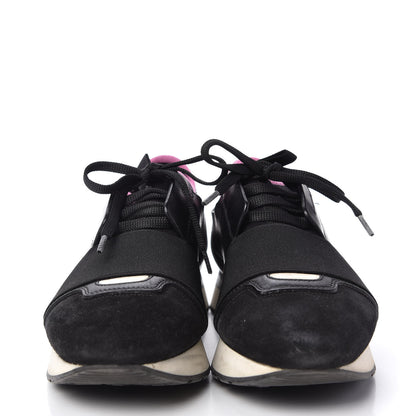Balenciaga Calfskin Womens Race Runner Sneakers 36 Black Hardware Pink 2 of 8