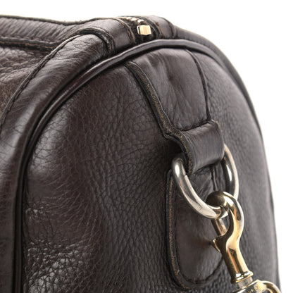Gucci Calfskin Vintage Web Medium Boston Dark Brown 14 of 21