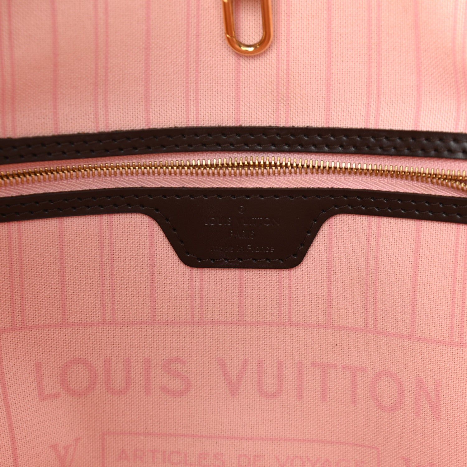 Louis Vuitton Damier Ebene Neo Neverfull MM Rose Ballerine 7 of 11