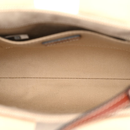 Chloe Cotton Calfskin Small Woody Ribbon Tote With Strap White Brown 5 of 10