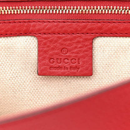 Gucci Pebbled Calfskin Medium Soho Flap Crossbody Red 5 of 9