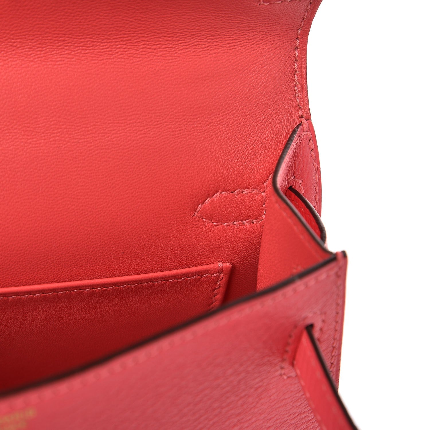 Hermes Chevre Mysore Mini Kelly Sellier 20 Rose Lipstick 16 of 29