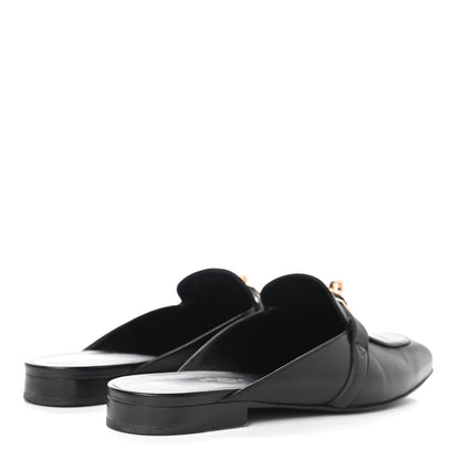 Hermes Goatskin Oz Mules 37.5 Black 4 of 13