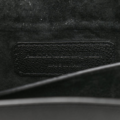 Alexander McQueen Grained Calfskin Small Insignia Flap Black 7 of 15