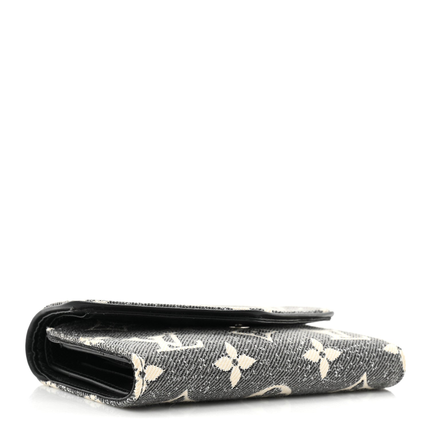 Louis Vuitton Denim Monogram Jacquard Victorine Wallet Grey 4 of 12