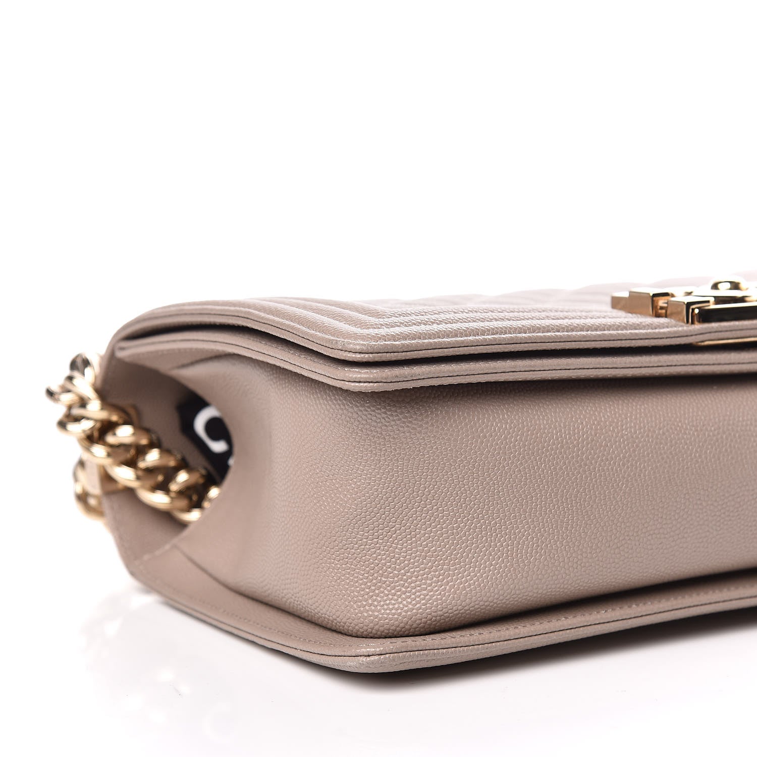 Chanel Caviar Quilted Medium Boy Flap Dark Beige 5 of 11