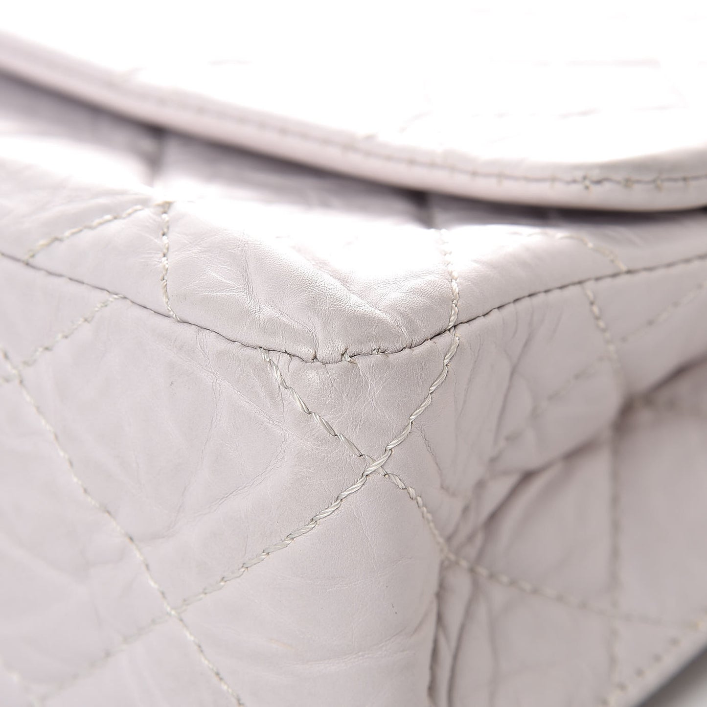 Aged Calfskin Reissue XL Maxi Flap White
