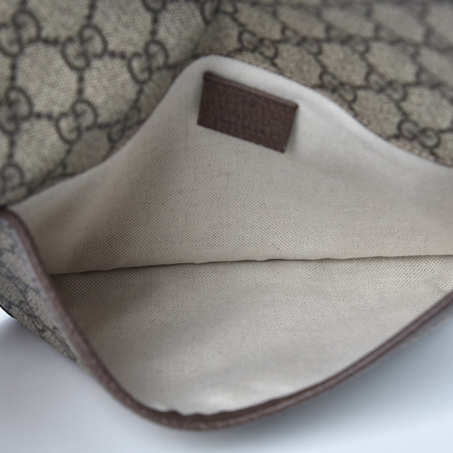 GG Supreme Monogram Neo Vintage Web Belt Bag Brown