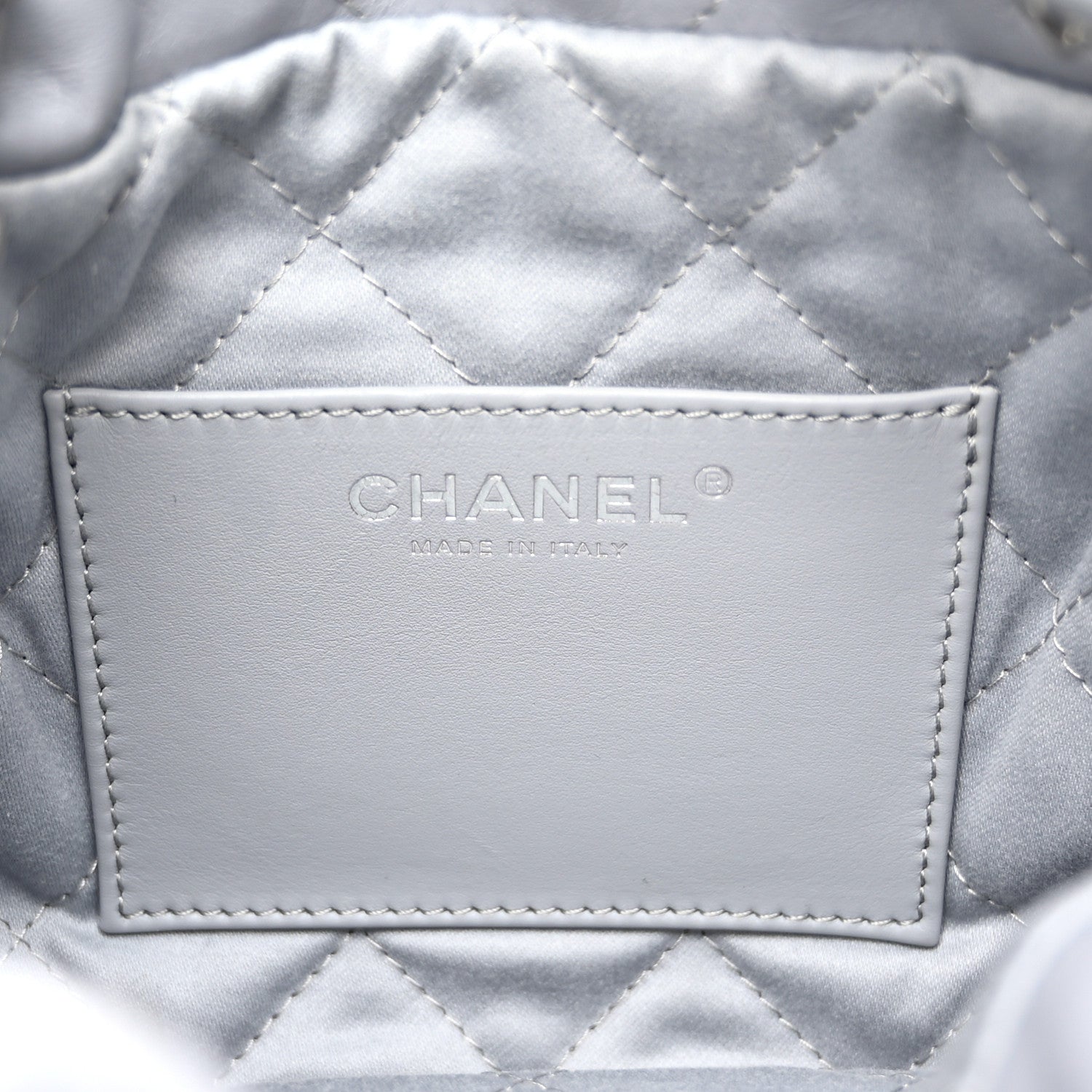 Chanel Shiny Calfskin Quilted Mini Chanel 22 Grey 6 of 11