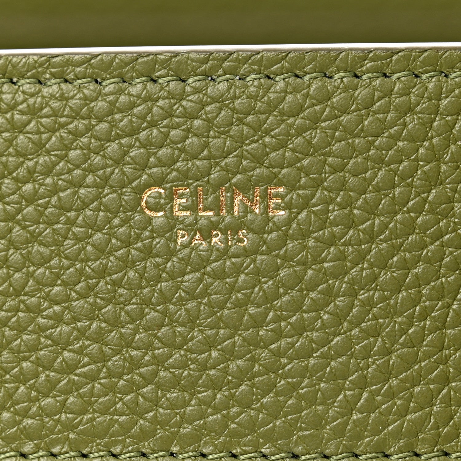 Celine Drummed Calfskin Micro Luggage Light Khaki 6 of 15