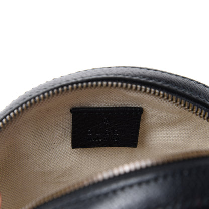 Gucci Velvet GG Monogram Textured Calfskin Round Shoulder Bag Red Cipria Black 6 of 8