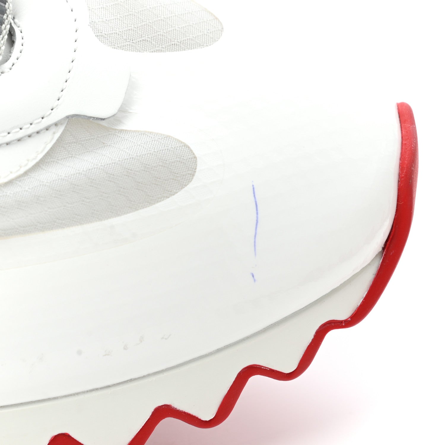 Christian Louboutin Transparent Mesh Patent Calfskin Sharkina Sneakers 38.5 White 8 of 9