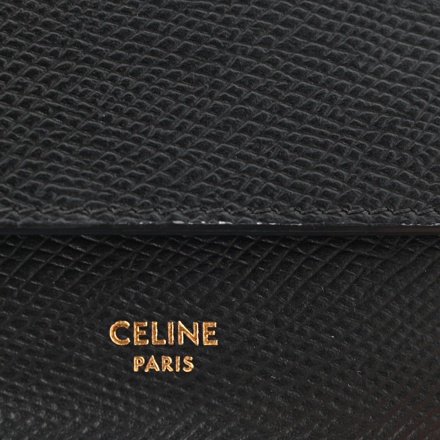 Celine Grained Calfskin Small Multifunction Folded Wallet Black 9 of 10