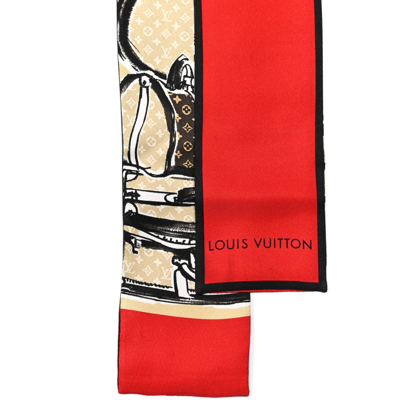 Silk Monogram Trunks Bandeau Brown