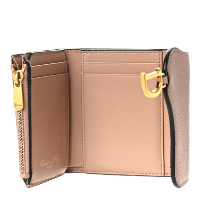 Christian Dior Grained Calfskin Saddle Lotus Wallet Blush 5 of 9