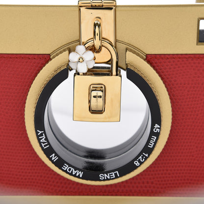 Dolce & Gabbana Lizard Camera Shoulder Bag Red Gold 12 of 12