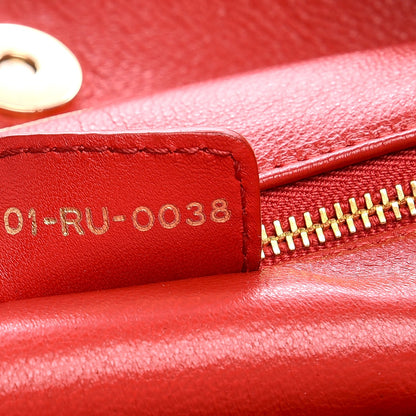 Christian Dior Lambskin Woven Large Dior Soft Tote Rouge Moyen 7 of 7