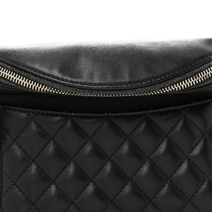 Chanel Lambskin Quilted Waist Bag Fanny Pack Black 8 of 14