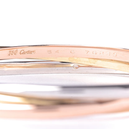 Cartier 18K Pink Yellow White Gold Trinity Bangle Bracelet 64 4 of 5