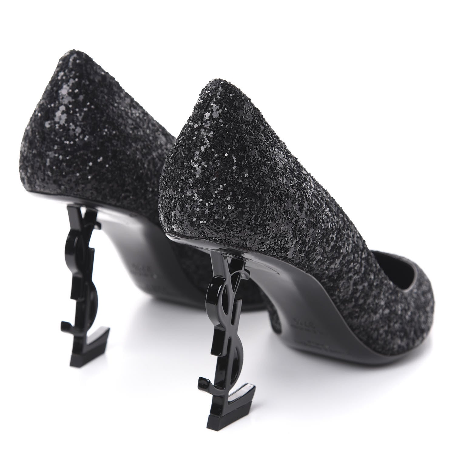 Saint Laurent Glitter Opyum 85 Pumps 37.5 Black 4 of 9