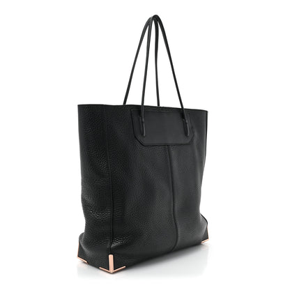 Alexander Wang Pebbled Calfskin Large Prisma Skeletal Tote Black Rose Gold Hardware 4 of 16