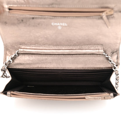 Chanel Metallic Aged Calfskin Quilted Reissue Wallet On Chain WOC Bronze 5 of 11