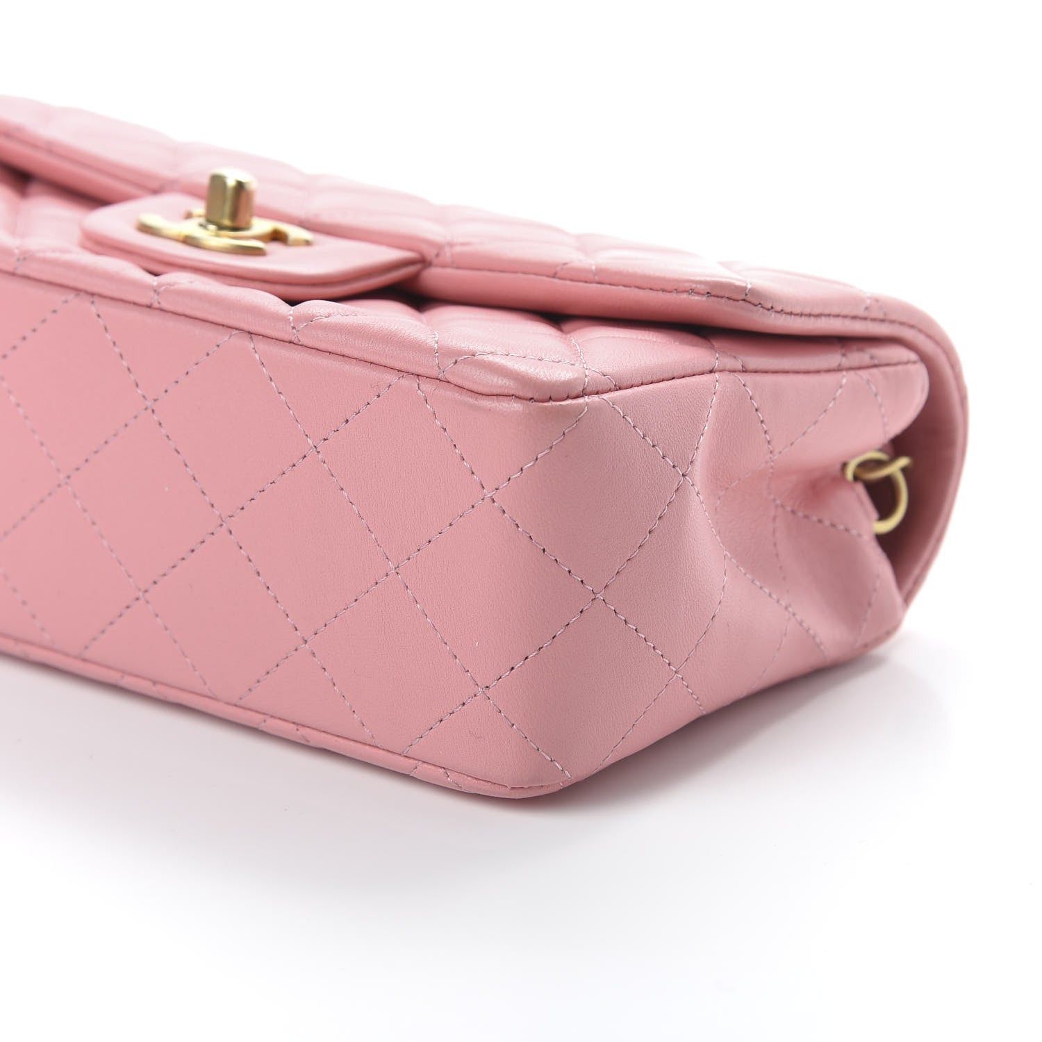 Chanel Lambskin Quilted Mini Rectangular Flap Pink 7 of 11