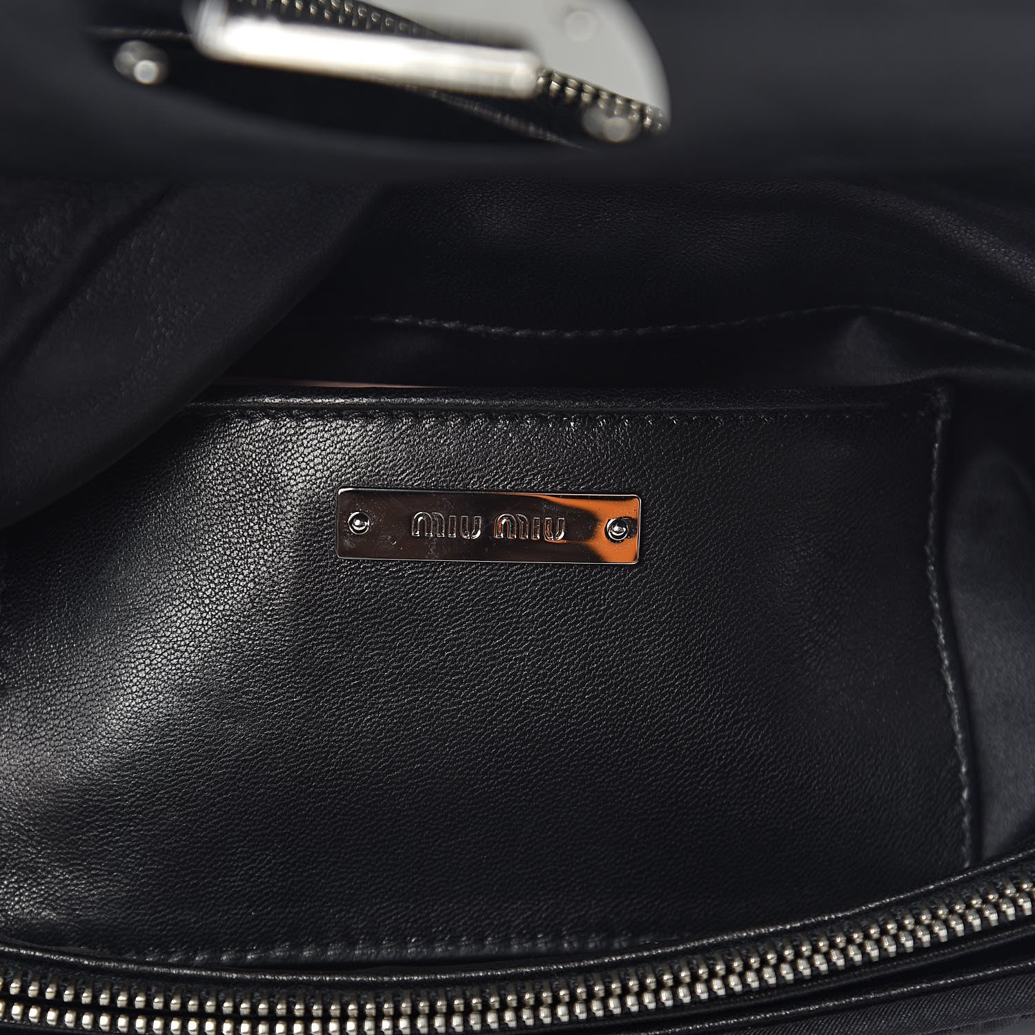 Miu Miu Faille Matelasse Crystal Flap Clutch Black 6 of 10