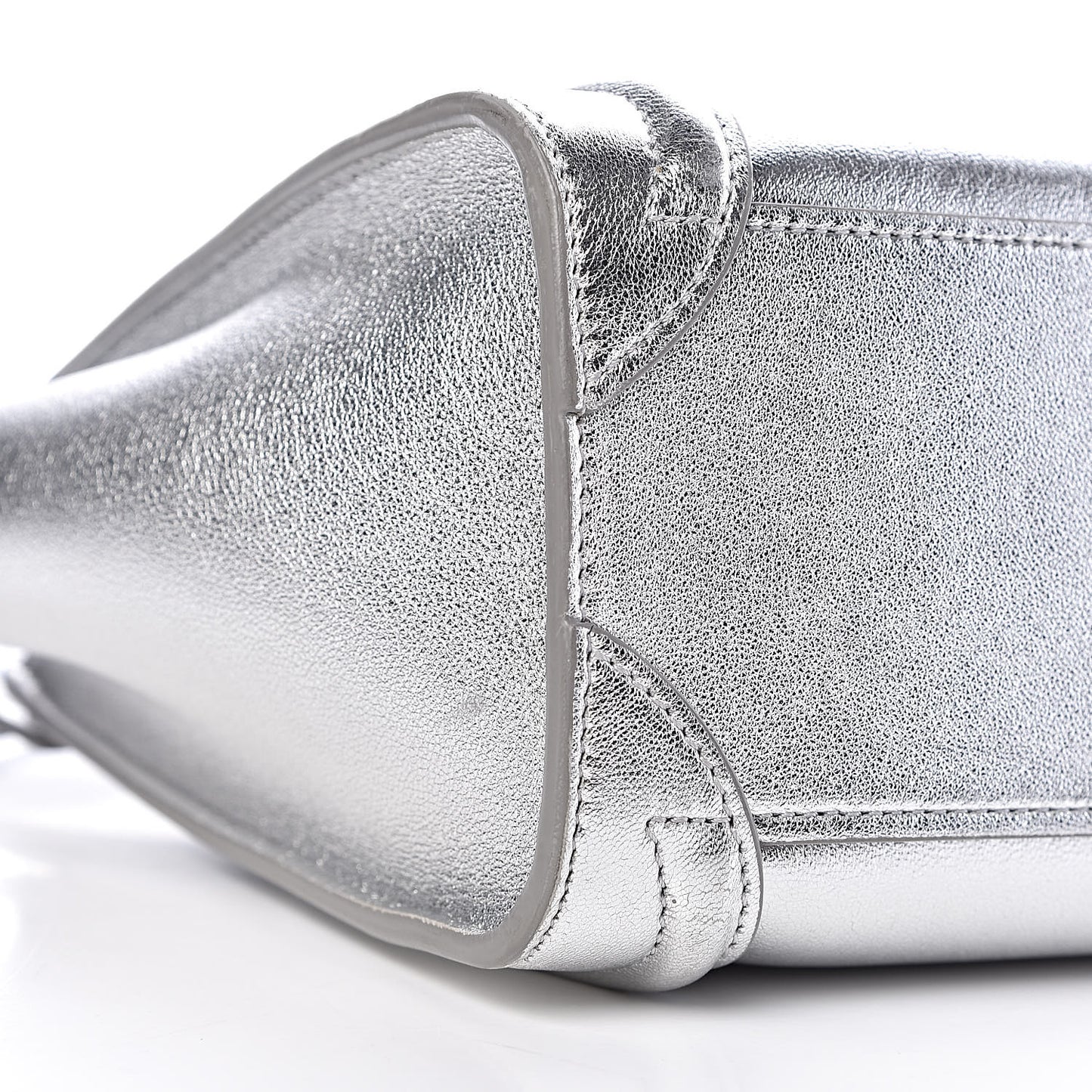 Laminated Lambskin Nano Luggage Silver