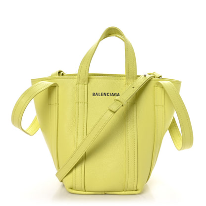Balenciaga Grained Calfskin XS Everyday North South Shoulder Tote Bag Lemon 1 of 10