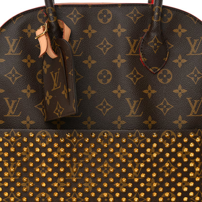 Louis Vuitton Monogram Calf Hair Spikes Iconoclasts Christian Louboutin Tote Red 7 of 13