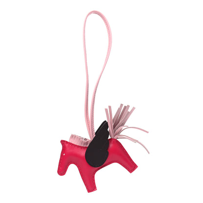 Hermes Milo Lambskin Grigri Rodeo Pegase Horse Bag Charm PM Framboise Rose Sakura Rouge Sellier 1 of 4